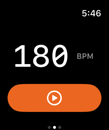 run tempo watch home screen