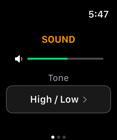 run tempo watch sound screen